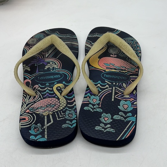 Havaianas Navy Gold Flip Flop Sandals Sz 39-40. FFT2847E - Picture 4 of 7
